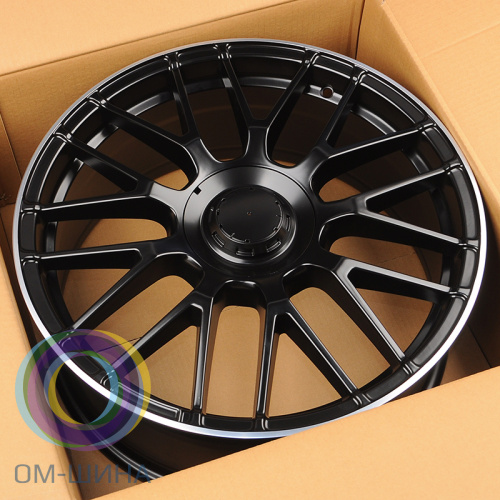 HMD 4174 8.0x19/5x112 D66.6 ET38 Matt Black Lip Polish (в круг)