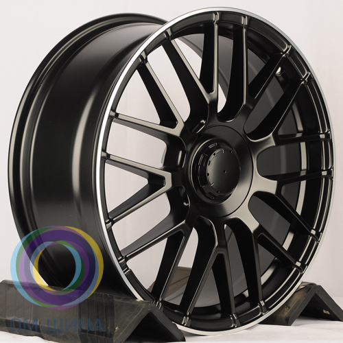 HMD 4174 8.0x19/5x112 D66.6 ET38 Matt Black Lip Polish (в круг)