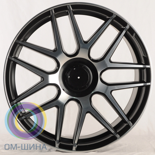 Anzoo AO9933D 9.5x20/5x112 D66.45 ET43 Matt Black Machined Face (в круг)