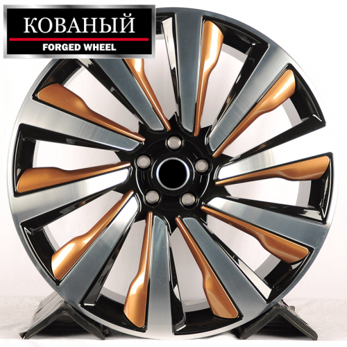 RGW Wheels RGW708R 9.5x23/5x120 D72.56 ET38 Gloss Black Machine Face+Trim Strip правый