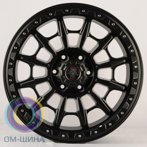 Anzoo JT200-20 9.0x20/6x139.7 D110.1 ET0 Matt Black+Silver Rivets