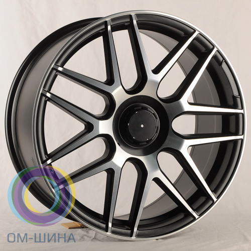 Anzoo AO9933D 9.5x20/5x112 D66.45 ET43 Matt Black Machined Face (в круг)