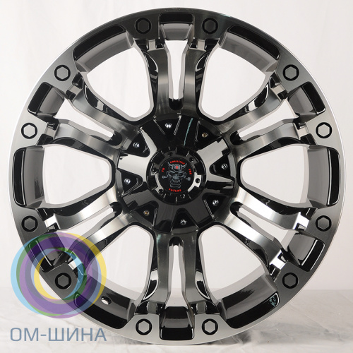 Anzoo JT133-8 9.0x18/6x139.7 D110.1 ET0 Black Machined Face