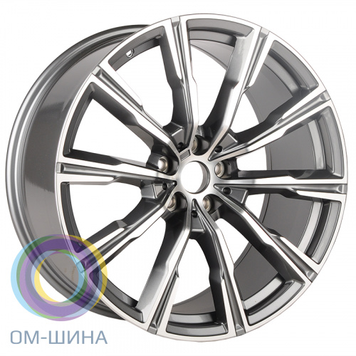 Anzoo H795D 9.0x20/5x112 D66.6 ET35 Gunmetal Machined Face (передняя ось)