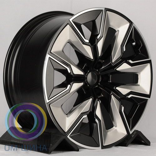 HMD 1325 9.0x21/5x112 D66.6 ET24 Matt Black Polish With Insert (передняя ось)
