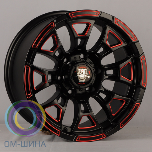 Anzoo FBX088-7 9.0x17/5x127 D71.5 ET-10 Matt B+Milling+Red
