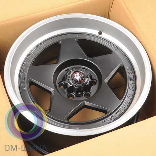 Anzoo JT274-8 9.0x18/5x127 D71.5 ET-12 Matt Black+Machine Lip