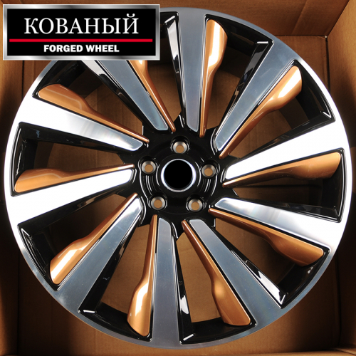 RGW Wheels RGW708R 9.5x23/5x120 D72.56 ET38 Gloss Black Machine Face+Trim Strip правый