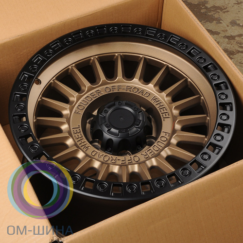 Anzoo JT222-7 9.0x17/6x139.7 D110.1 ET0 Bronze+Matt Black Lip