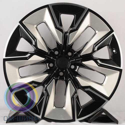 HMD 1325 9.0x21/5x112 D66.6 ET24 Matt Black Polish With Insert (передняя ось)