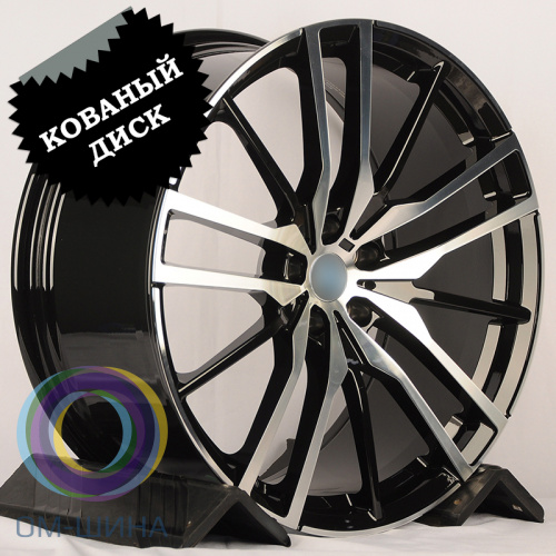 Anzoo AF476 9.5x21/5x112 D66.56 ET37 Glossy Black Machine Face (передняя ось)