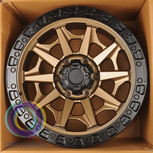 Anzoo JT127-8 9.0x18/6x135 D87.1 ET0 Bronze+Matt Black Lip