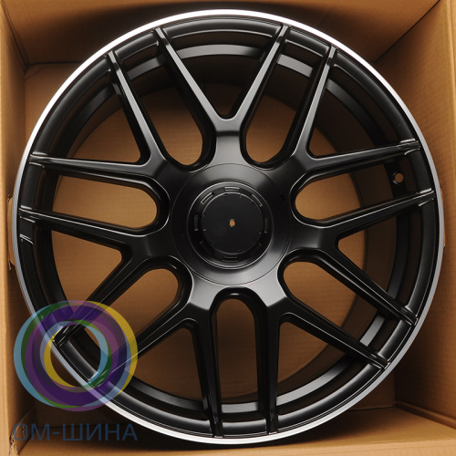 Anzoo AO9933D 9.5x19/5x112 D66.45 ET43 Matt Black Machined Lip (задняя ось)