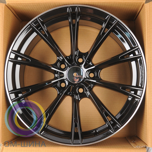Anzoo FBX006-7 7.5x17/5x112 D66.5 ET35 Black Machine Lip