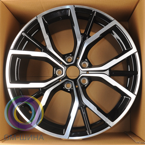 Anzoo H3010D 8.0x19/5x112 D66.6 ET30 Black Machine Face (передняя ось)