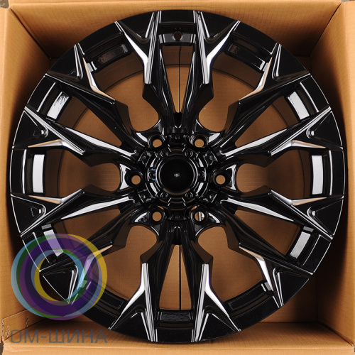 Anzoo JT227-7 9.0x17/6x139.7 D110.1 ET0 Black Milling