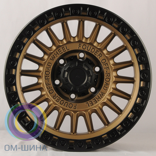 Anzoo JT222-7 9.0x17/6x139.7 D110.1 ET0 Bronze+Matt Black Lip