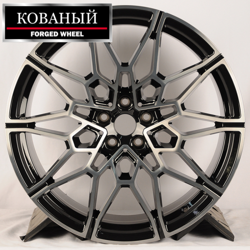 Anzoo ALC1842 9.0x21/5x112 D66.56 ET25 Glossy Black Surface+Transparent Gunmetal (передняя ось)