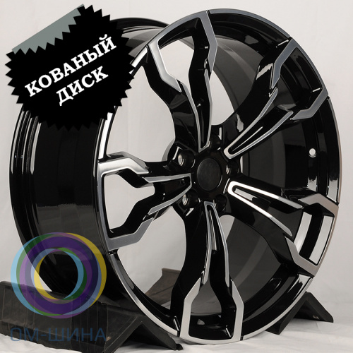 Anzoo AL1047 8.5x20/5x112 D66.56 ET25 Glossy Black Machine Face (передняя ось)