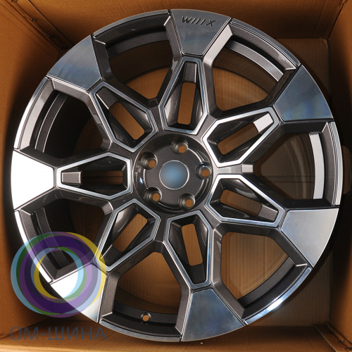 Anzoo AF1898 9.5x22/5x112 D66.56 ET30 Gunmetal Machine Face (передняя ось)