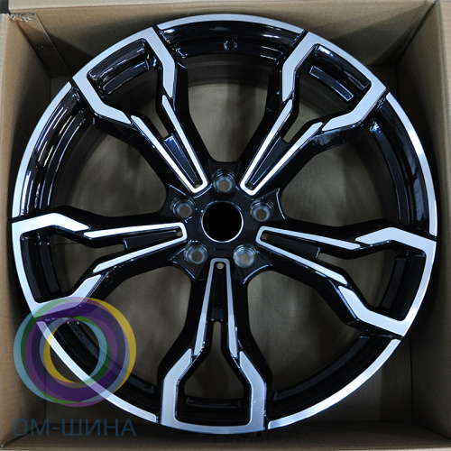 IWheel CR129 8.5x20/5x112 D66.56 ET25 Black Machined Face (передняя ось)