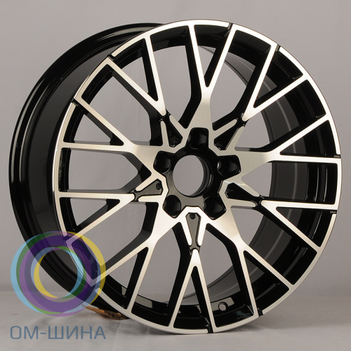 Anzoo REW035-8 8.0x18/5x120 D72.6 ET30 Black Machined Face (в круг)