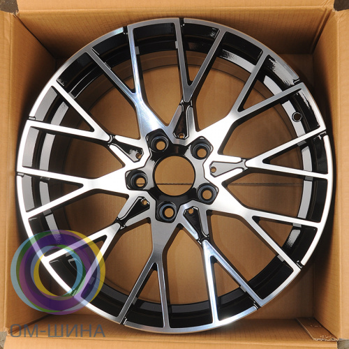 Anzoo REW035-8 8.0x18/5x120 D72.6 ET30 Black Machined Face (в круг)