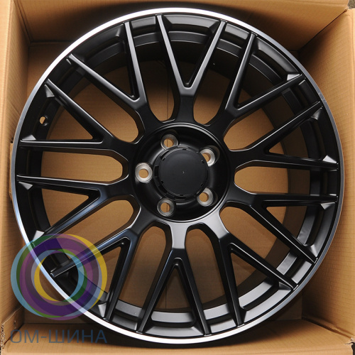 Anzoo AO9932D 8.5x19/5x112 D66.56 ET38 Matt Black Machined Lip (передняя ось)