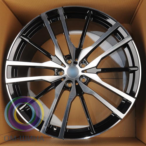 Anzoo AF476 9.5x21/5x112 D66.56 ET37 Glossy Black Machine Face (передняя ось)