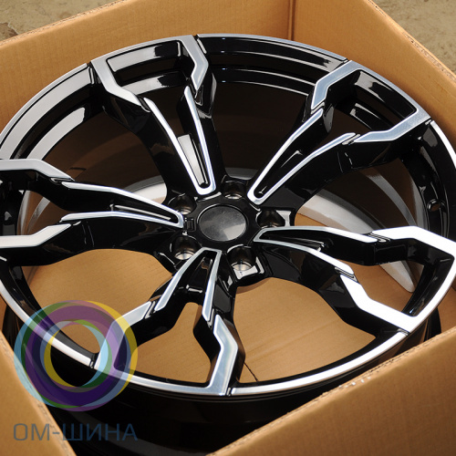 Anzoo AL1047 8.5x20/5x112 D66.56 ET25 Glossy Black Machine Face (передняя ось)