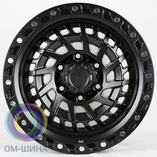 Anzoo JT195-8 9.0x18/6x139.7 D110.1 ET0 Matt Black+Silver Rivets