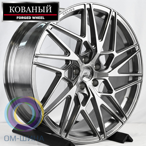 RGW Wheels RGW011 9.5x21/5x112 D66.56 ET30 Brusched Gloss Black+Left+Aluminum Cap (левый)