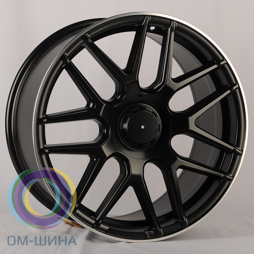 Anzoo AO9933D 9.5x19/5x112 D66.45 ET43 Matt Black Machined Lip (задняя ось)