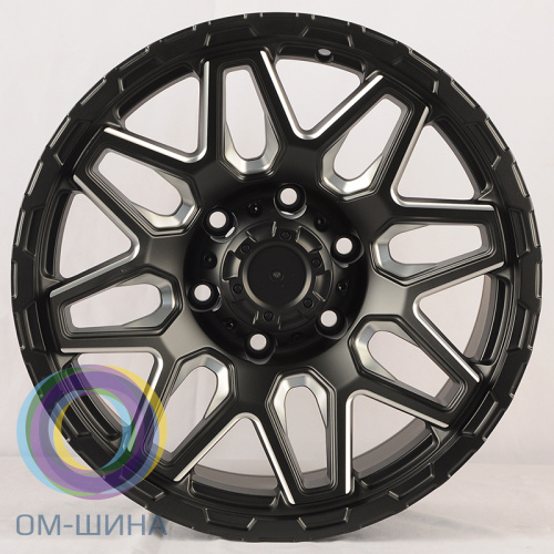 Anzoo JT257-7 9.0x17/6x139,7 D110.1 ET0 Matt Black+Milling Spoke