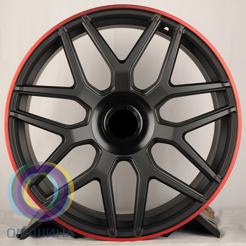 IWheel CR02009 10.0x22/5x130 D84.1 ET33 Matte Black Red Lip (в круг)