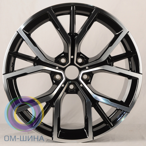 Anzoo H3010D 8.0x19/5x112 D66.6 ET30 Black Machine Face (передняя ось)