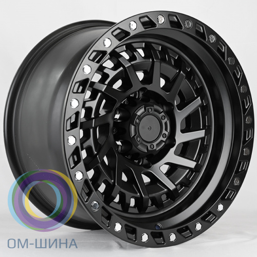Anzoo JT195-8 9.0x18/6x139.7 D110.1 ET0 Matt Black+Silver Rivets