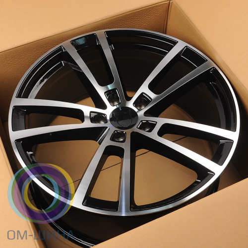 Anzoo H3081F 10.0x22/5x130 D71.6 ET48 Black Machine Face (передняя ось)
