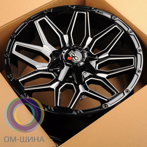 HMD 4078 9.0x20/6x135 D106 ET 0 Gloss Black With Milled SPOKE