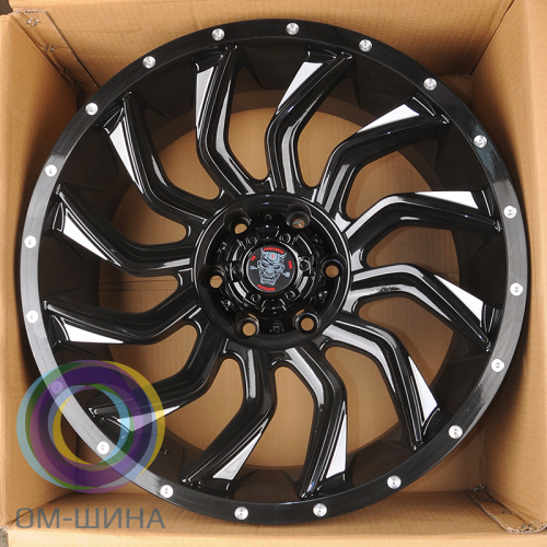 Anzoo AZ192-20 9.0x20/6x139.7 D110.1 ET0 Gloss Black+Milling spoke&Rivet holes