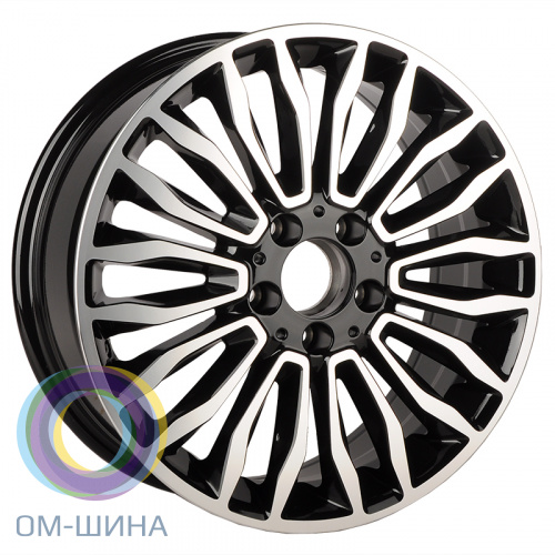 Anzoo H643D 7.0x17/5x112 D66.6 ET48 Black Machine Face (в круг)