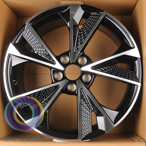 Anzoo AO9861D 8.0x18/5x112 D66.45 ET35 Black Machined Face