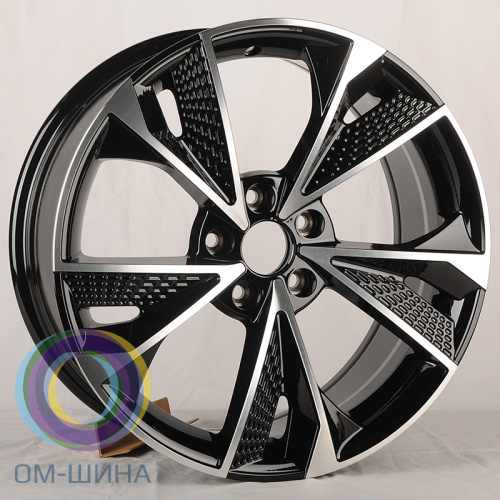 Anzoo AO9861D 8.5x19/5x112 D66.45 ET35 Black Machine Face