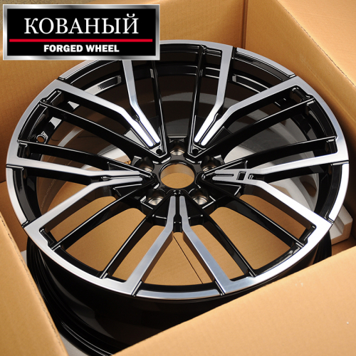 Anzoo AL0560 9.0x19/5x112 D66.56 ET35 Glossy Black Machine Face (задняя ось)