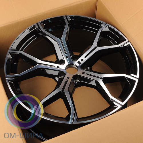 Anzoo H959D 10.5x21/5x112 D66.6 ET43 Black Machined Face (задняя ось)