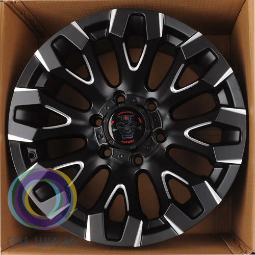 IWheel JT255-7 9.0x17/5x127 D71.5 ET-10 Matt Black+Milling Spoke