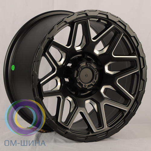 Anzoo JT257-7 9.0x17/6x139,7 D110.1 ET0 Matt Black+Milling Spoke