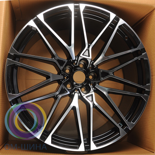 Anzoo H996D 10.5x22/5x112 D66.56 ET43 Black Machined Face (задняя ось)