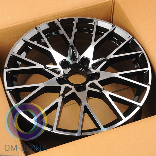 Anzoo REW035-8 8.0x18/5x120 D72.6 ET30 Black Machined Face (в круг)