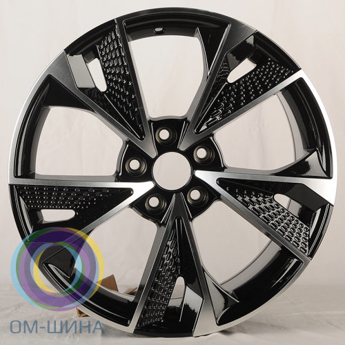 Anzoo AO9861D 8.5x19/5x112 D66.45 ET35 Black Machine Face